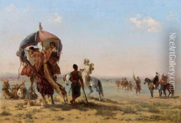 Le Cortege De La Mariee Oil Painting - Georges Washington
