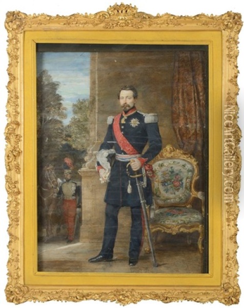 Louis Napoleon Bonaparte, Prince President, En Pied Portant Le Collier De L