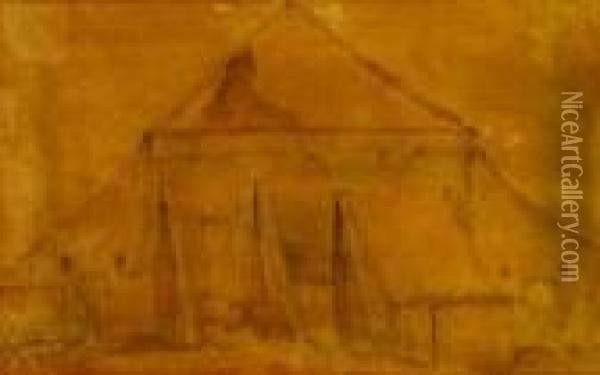 Study Of A Barn Oil Painting - Roelandt Jacobsz Savery