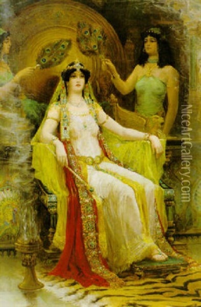 Drottningen Av Saba Oil Painting - Edward Slocombe