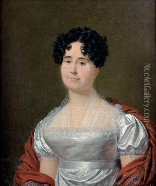 Portrait De Madame Michelot - Garnier Oil Painting - Adele Romanee Romany