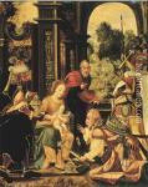 The Adoration Of The Magi Oil Painting - Pieter Coecke Van Aelst