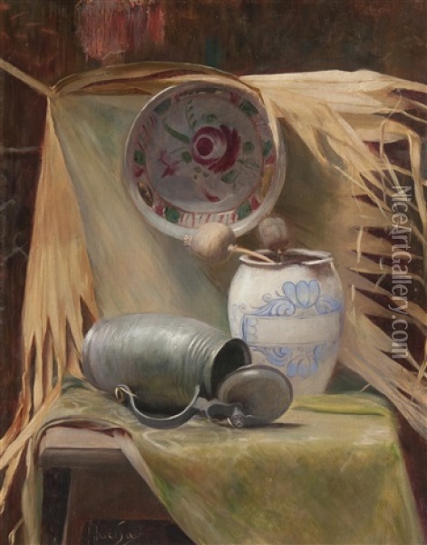 Zatisi Oil Painting - Alphonse Mucha