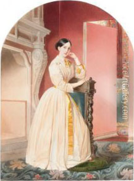 Portrait Of Grand Duchess Maria Nikolaevna Oil Painting - Fritz Thaulow