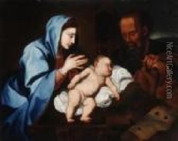 Die Heilige Familie Oil Painting - Francesco Trevisani