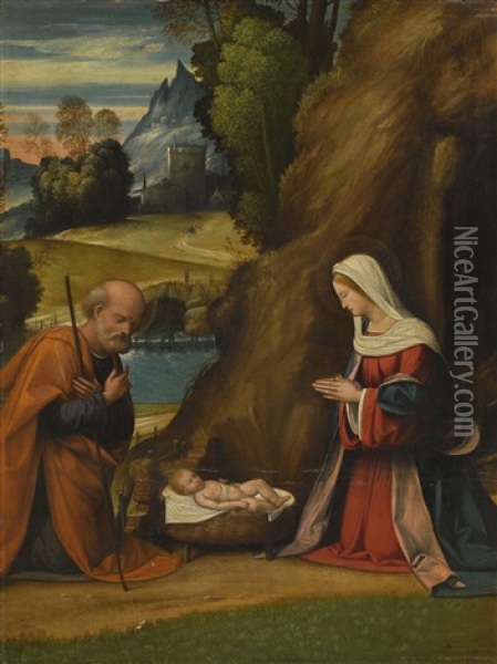 The Holy Family Oil Painting - Benvenuto Tisi da Garofalo