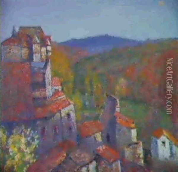Automne A St. Amand Tallende Oil Painting - Victor Charreton