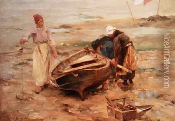 Scottish Fisherwives Oil Painting - Robert McGregor