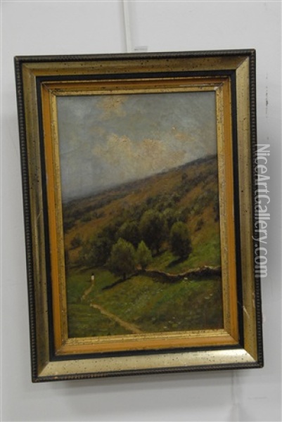 A Path On A Hillside Oil Painting - Charles Francois Daubigny