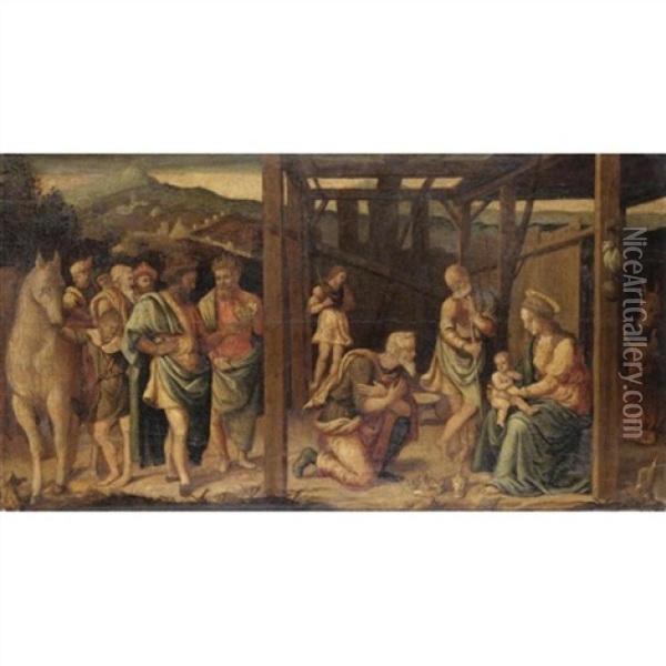 Adorazione Dei Magi Oil Painting - Raffaelino del Garbo