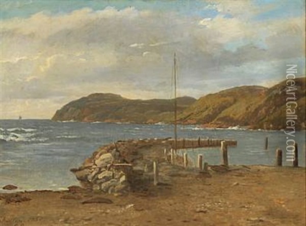 Coastal Scenery At Kullen Oil Painting - Peter (Johann P.) Raadsig