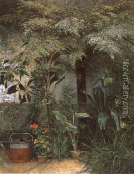Stille Ecke Im Garten Oil Painting - Leontine (Lea) von Littrow