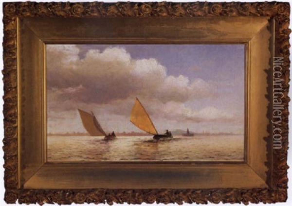 Boston Harbor Oil Painting - William Formby Halsall