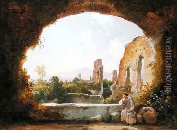 The Grotto of Egeria Oil Painting - Franz Ludwig Catel
