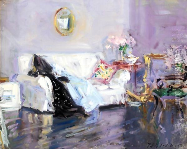The White Sofa Oil Painting - Francis Campbell Boileau Cadell
