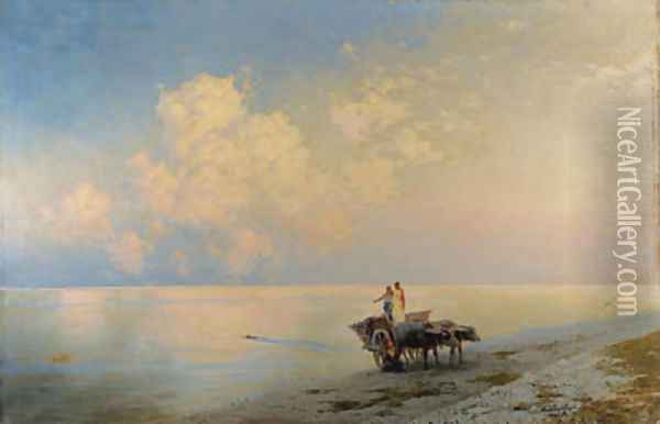 Tranquil Seas - the Swimmers Oil Painting - Ivan Konstanstinovich Aivazovskii