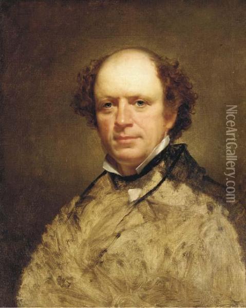 Portrait Of H.w. Hewitt Oil Painting - Charles Loring Elliott