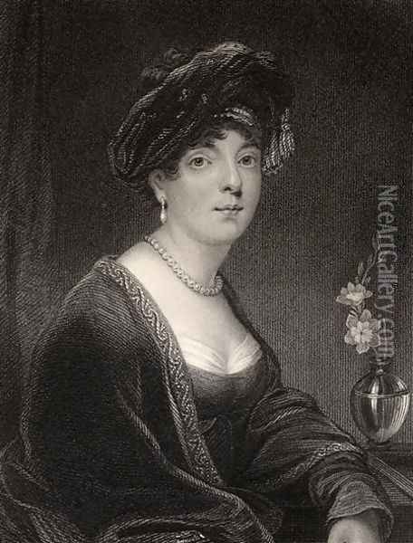 Elizabeth Leveson Gower, engraved by S. Freeman, from The National Portrait Gallery, Volume II, published c.1820 Oil Painting - Thomas Phillips