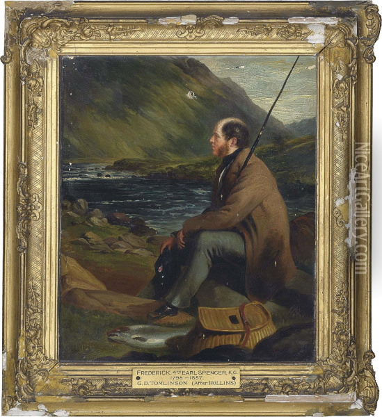 Fishing On Loch Awe Oil Painting - George Dodson Tomlinson