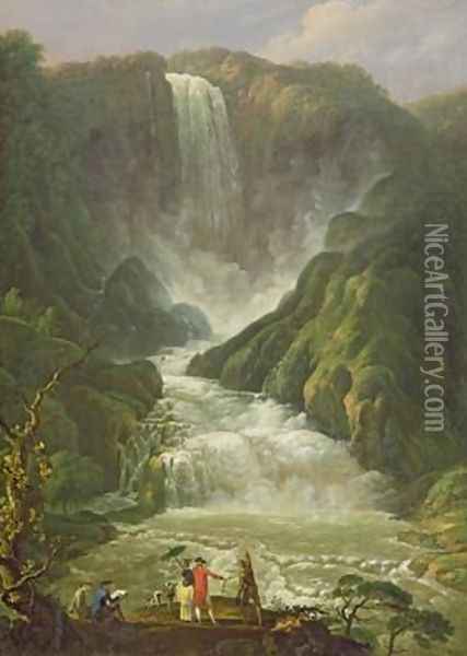 The Falls of Terni Oil Painting - Carlo Labruzzi