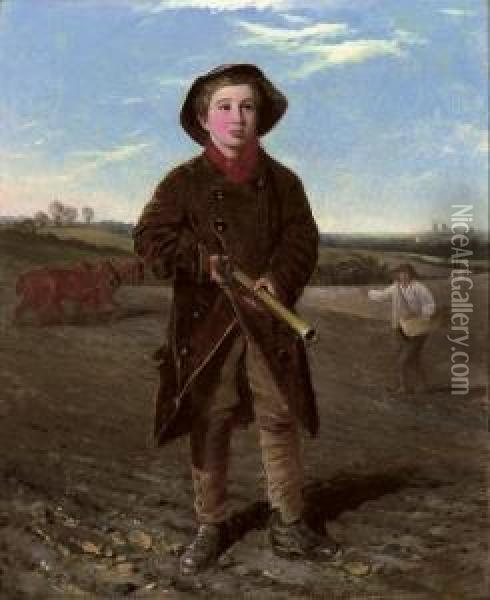 The Young Hunter Oil Painting - Valentin Walter Bromley