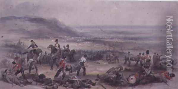 Removing the Dead and Wounded after the Battle of the Alma during the Crimean War, 20 September, 1854 Oil Painting - George Bryant Campion
