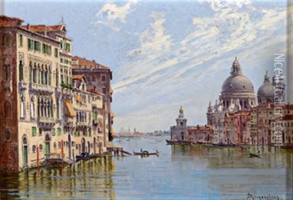 Canale Grande Mit S. M. Salute, Venedig Oil Painting - Antonietta Brandeis