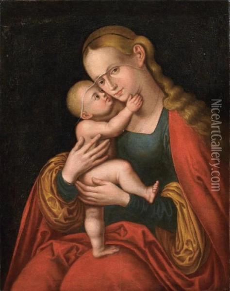 Madonna Col Bambino Oil Painting - Lucas The Elder Cranach