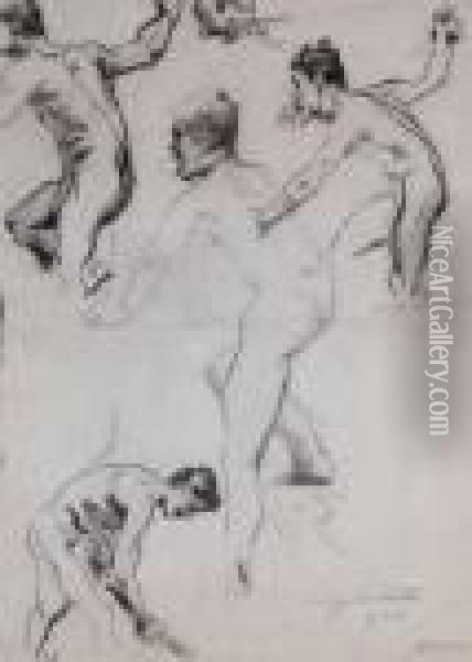 Figure Strides Oil Painting - Lovis (Franz Heinrich Louis) Corinth