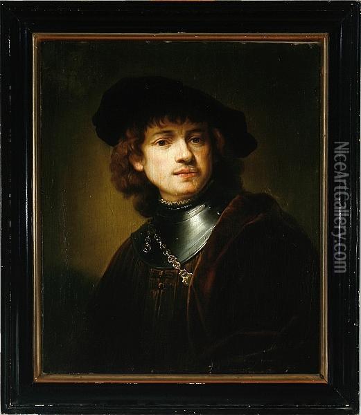 A Self Portrait Oil Painting - Rembrandt Van Rijn