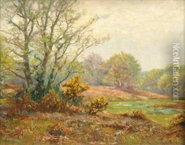 Woodlandlandscape Oil Painting - Frederik Golden Short