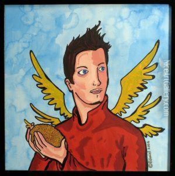Angel Rojo Oil Painting - Edwin Daniel Betts