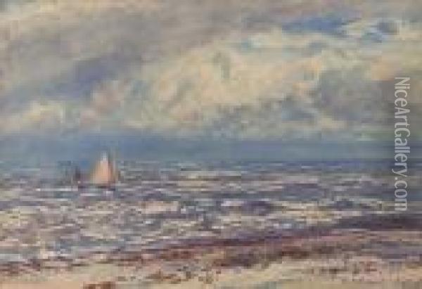 Shore Breakers, Hastings Oil Painting - Henry Moore