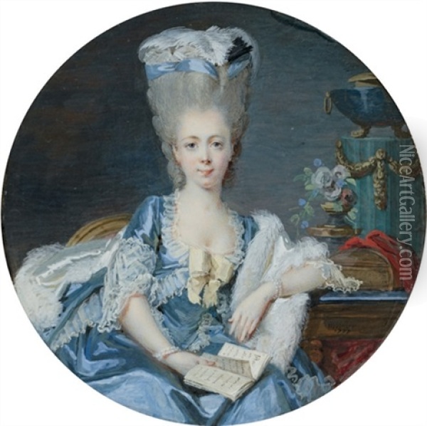 Portrait D'une Jeune Femme De Qualite Oil Painting - Jean Laurent Mosnier