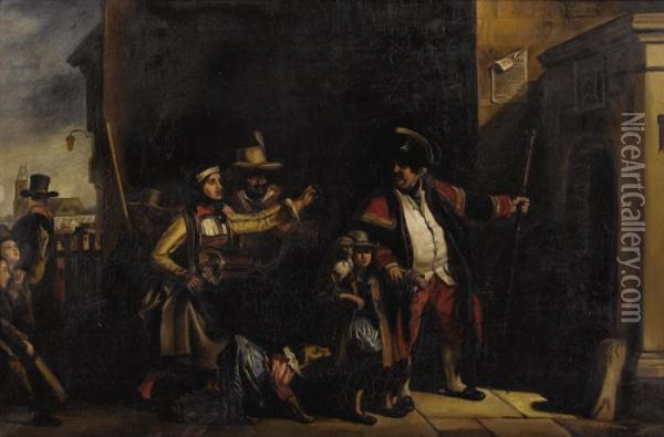 Gypsies And The Baliff Oil Painting - Sir David Wilkie