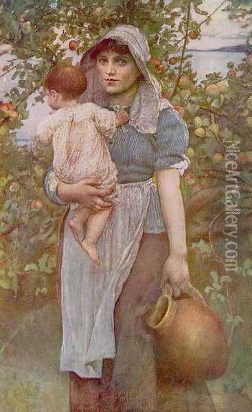 The Young Mother Oil Painting - Annie Louise Swynnerton