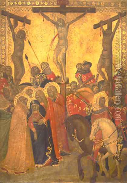 The Crucifixion 1340s Oil Painting - Pietro Lorenzetti