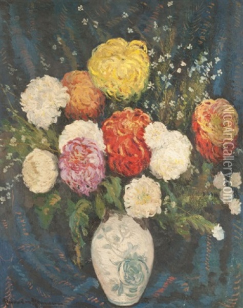 Bouquet De Pivoines Oil Painting - Alexandre Altmann