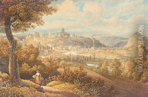 Bridgnorth, Shopshire Oil Painting - Joseph Powell