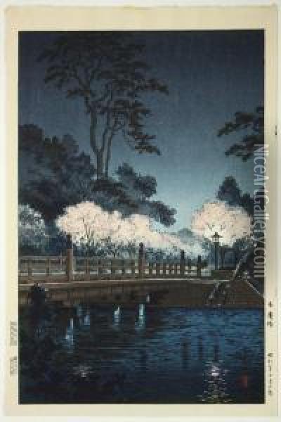 Benkei-bashi Oil Painting - Tsuchiya Koitsu