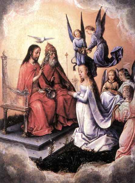 Coronation of the Virgin 1496-1504 Oil Painting - Michel Sittow