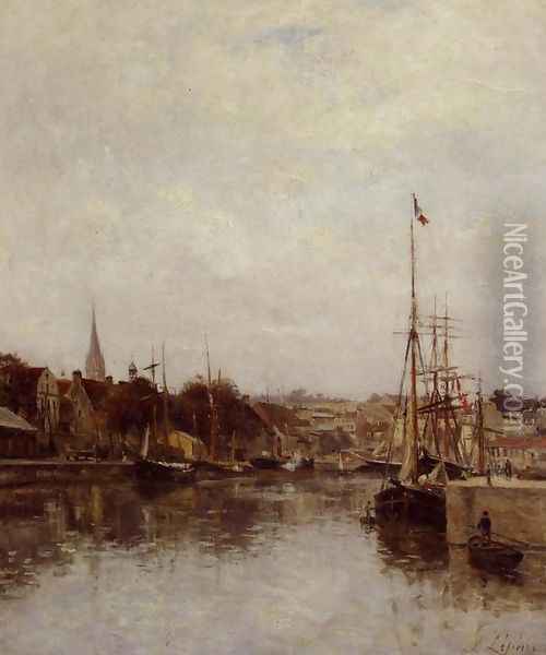 Caen, The Dock of Saint-Pierre Oil Painting - Stanislas Lepine