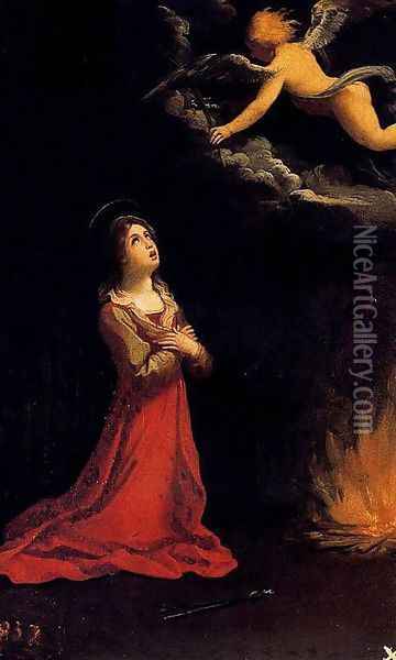 Santa Apolonia in prayer Oil Painting - Guido Reni