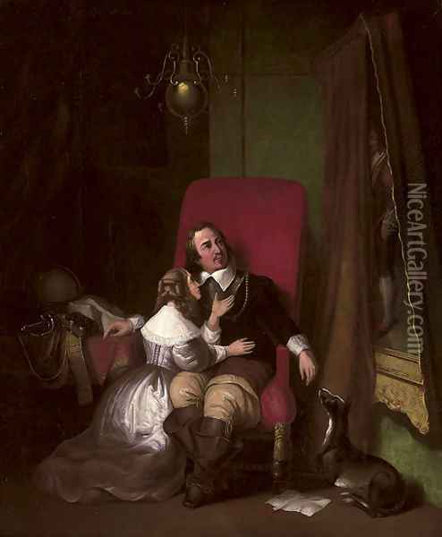 Cromwell Oil Painting - Edward Matthew Ward
