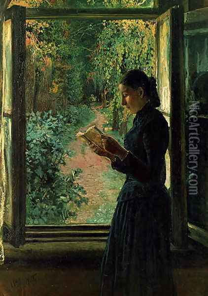 Portrait of Natalia Petrunkevitsin, 1893 Oil Painting - Nikolai Nikolaevich Ge