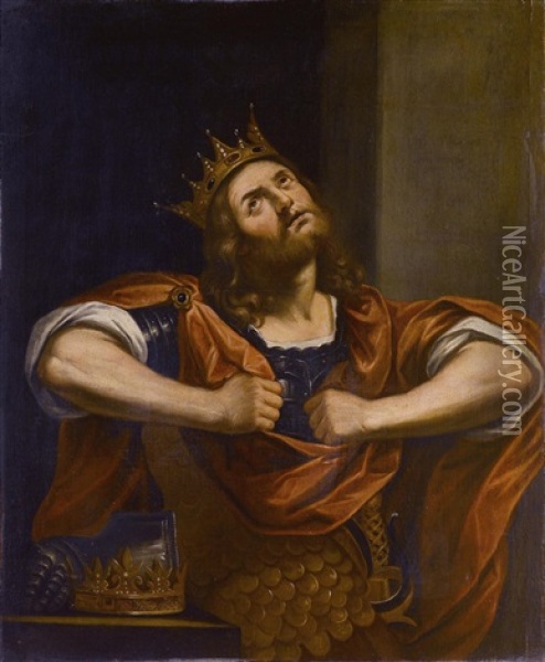 Konig David Oil Painting -  Guercino