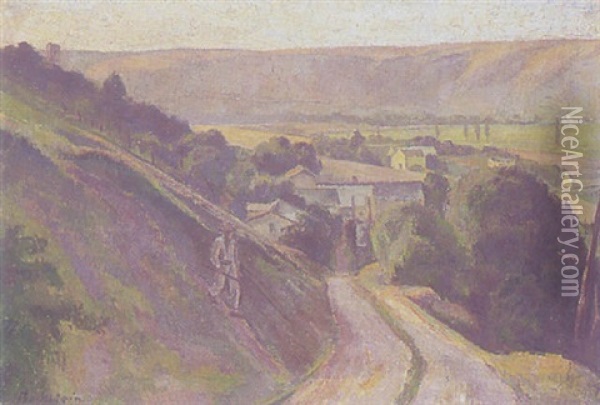 Dorf Im Mittelgebirge Oil Painting - Lothar Bechstein