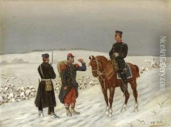 Szene Aus Dem Deutsch-franzosischen Krieg 1870/71. Oil Painting - Christian I Sell