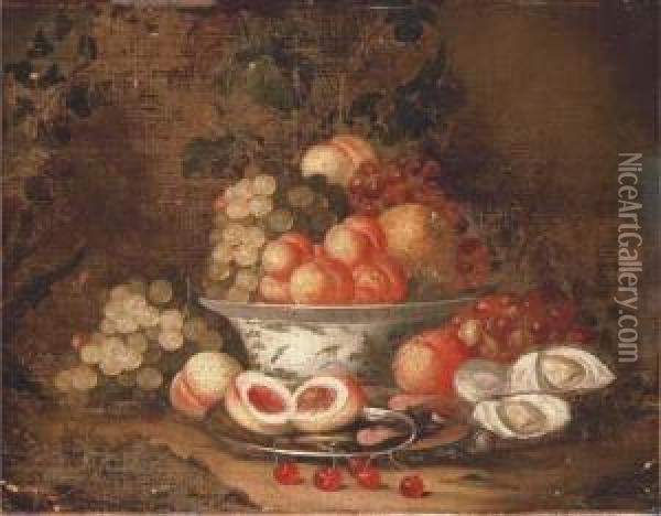 Grapes Oil Painting - Thomas Mertens