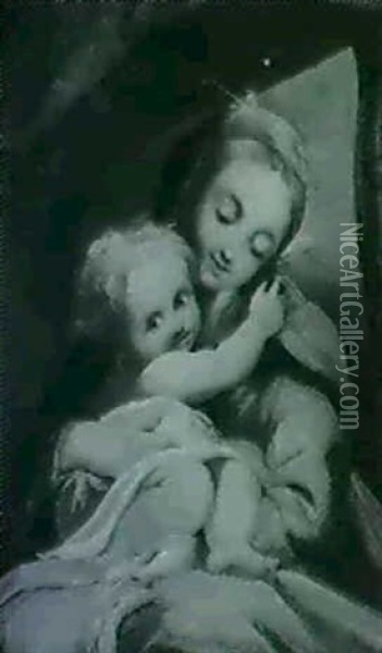Madonna Della Scala. Oil Painting -  Correggio